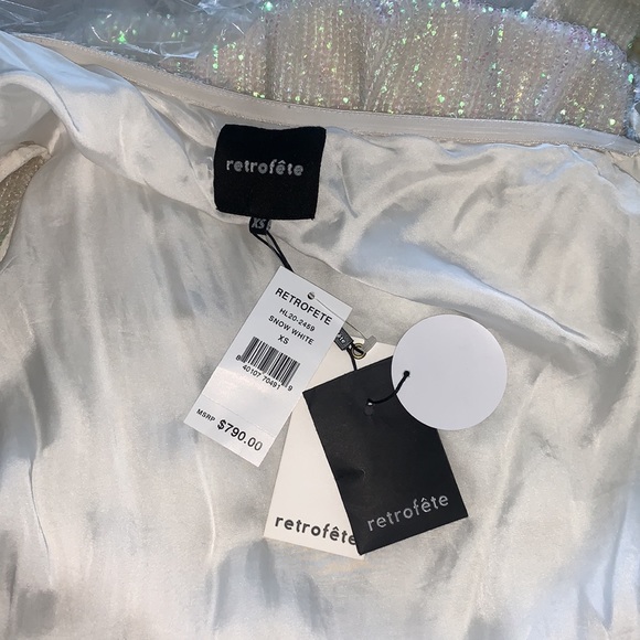 White retrofete sequin gown - Picture 7 of 7